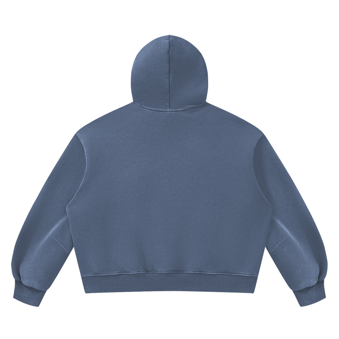 MEN GYM WEAR Unisex Vintage Wash Boxy Fleece Hoodie