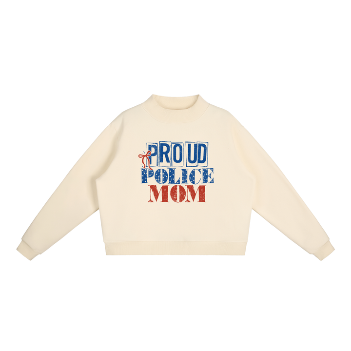 mom lover Proud Police Mom Distressed Type Sweatshirt
