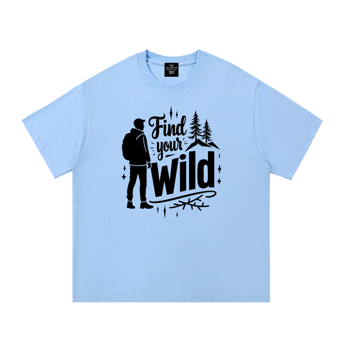 hiking lover Find Your Wild Hand-Lettered Outdoor Tee