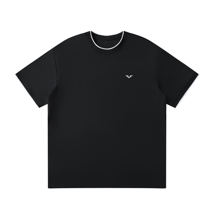 MEN T SHIRT Wing Logo Contrast Tape Crewneck Tee