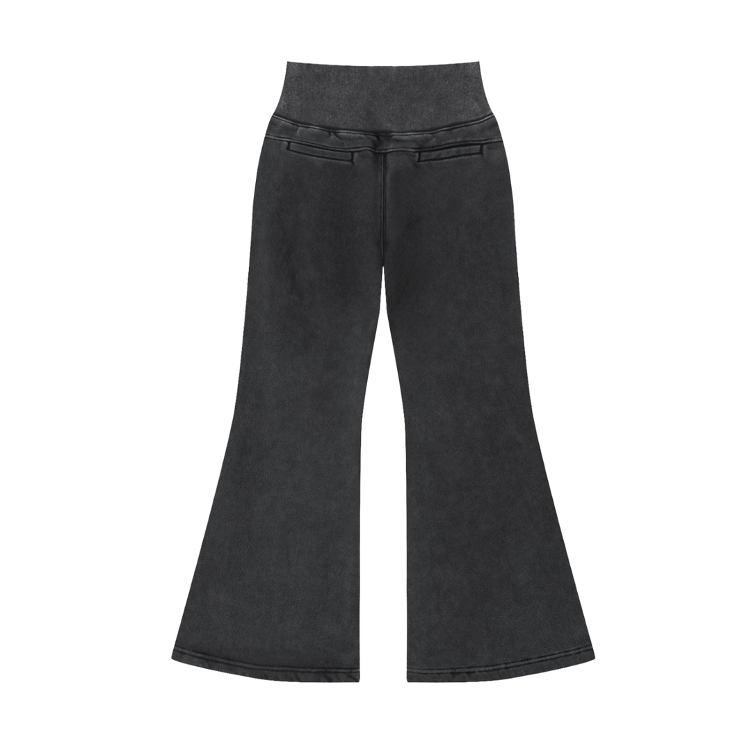 WOMEN PENT Vintage Washed Flared Fleece Pants