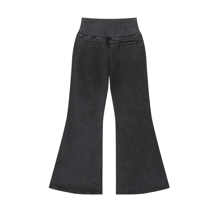 WOMEN PENT Vintage Washed Flared Fleece Pants