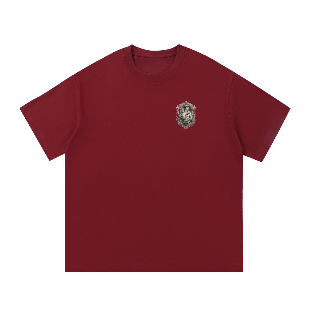 men graphic Baroque Statue Crest Left-Chest Cotton Tee