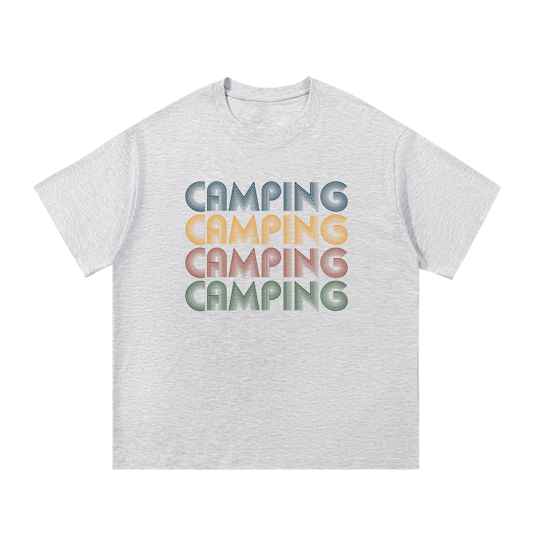 hiking lover Camping Retro Seventies Repeat Typography Tee