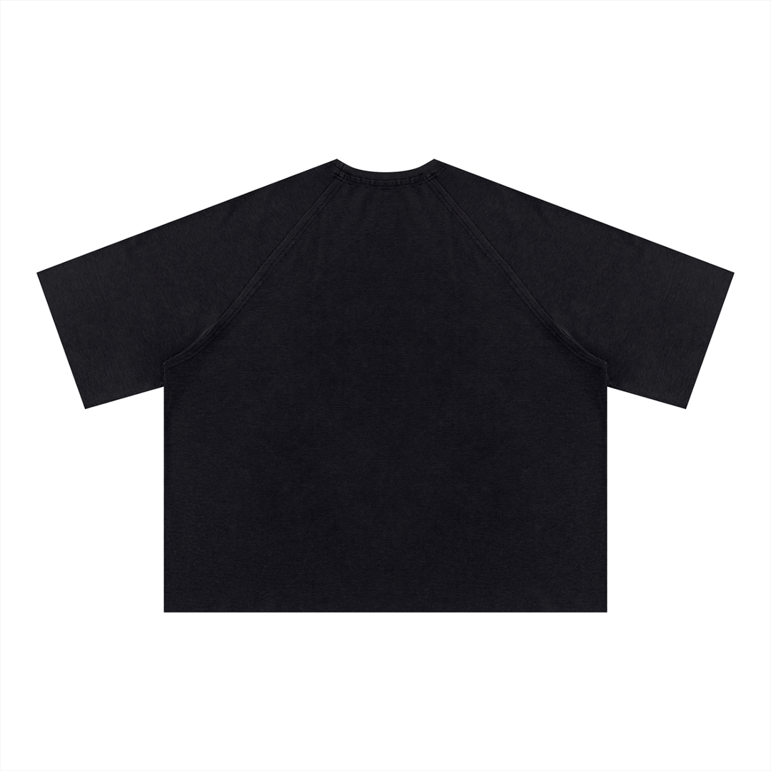 men t shirt Unisex Mineral Wash Boxy Waffle T-Shirt