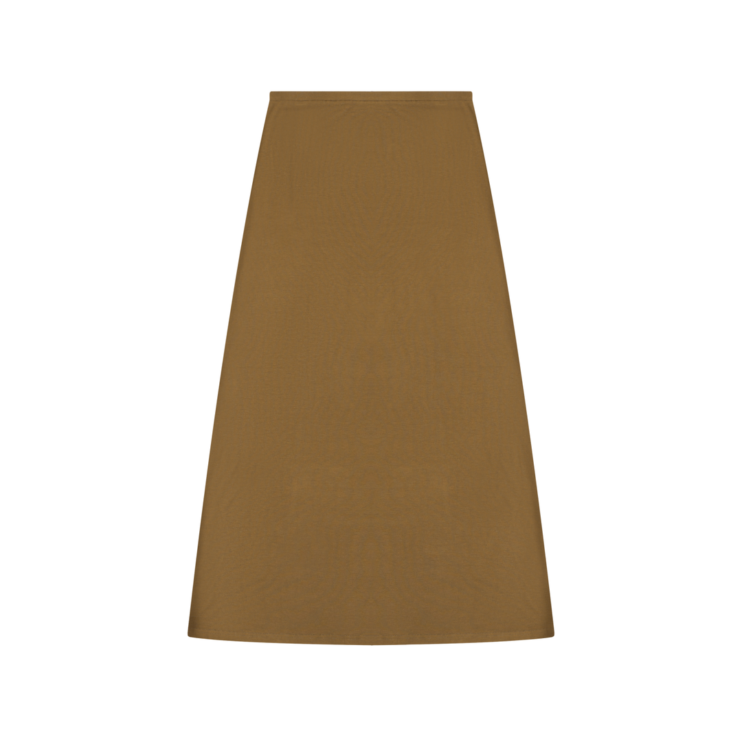 Women SKIRT Solid Color Knit Maxi Skirt