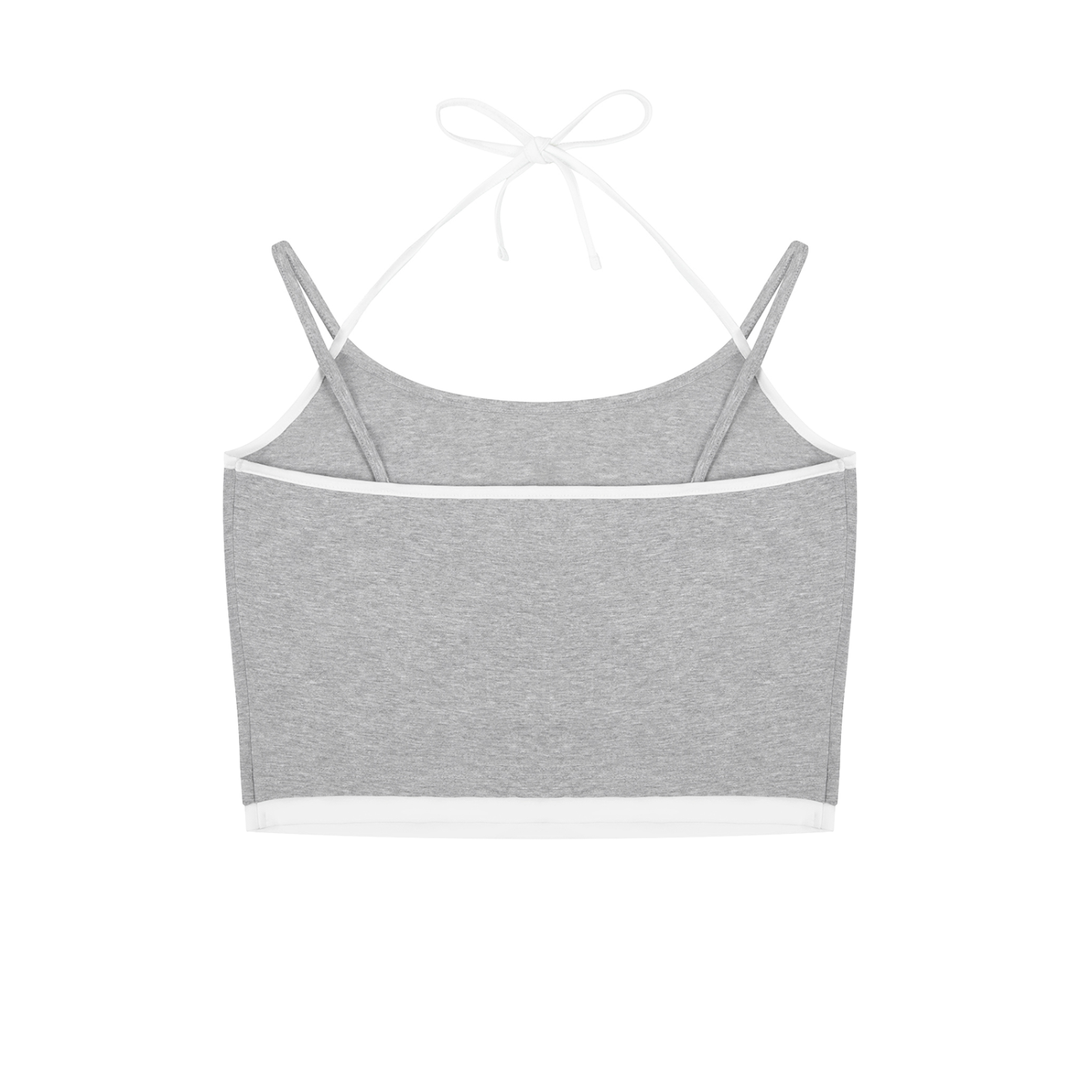 Contrast TANKTOP Binding Halter Tank Top