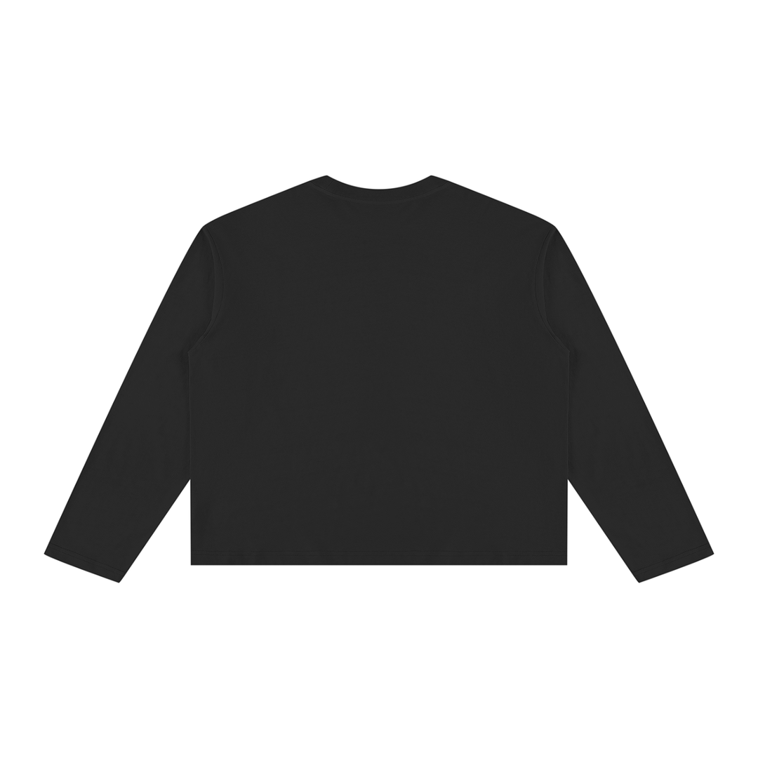 women t shirt Vintage Wash Long Sleeve Boxy T-Shirt