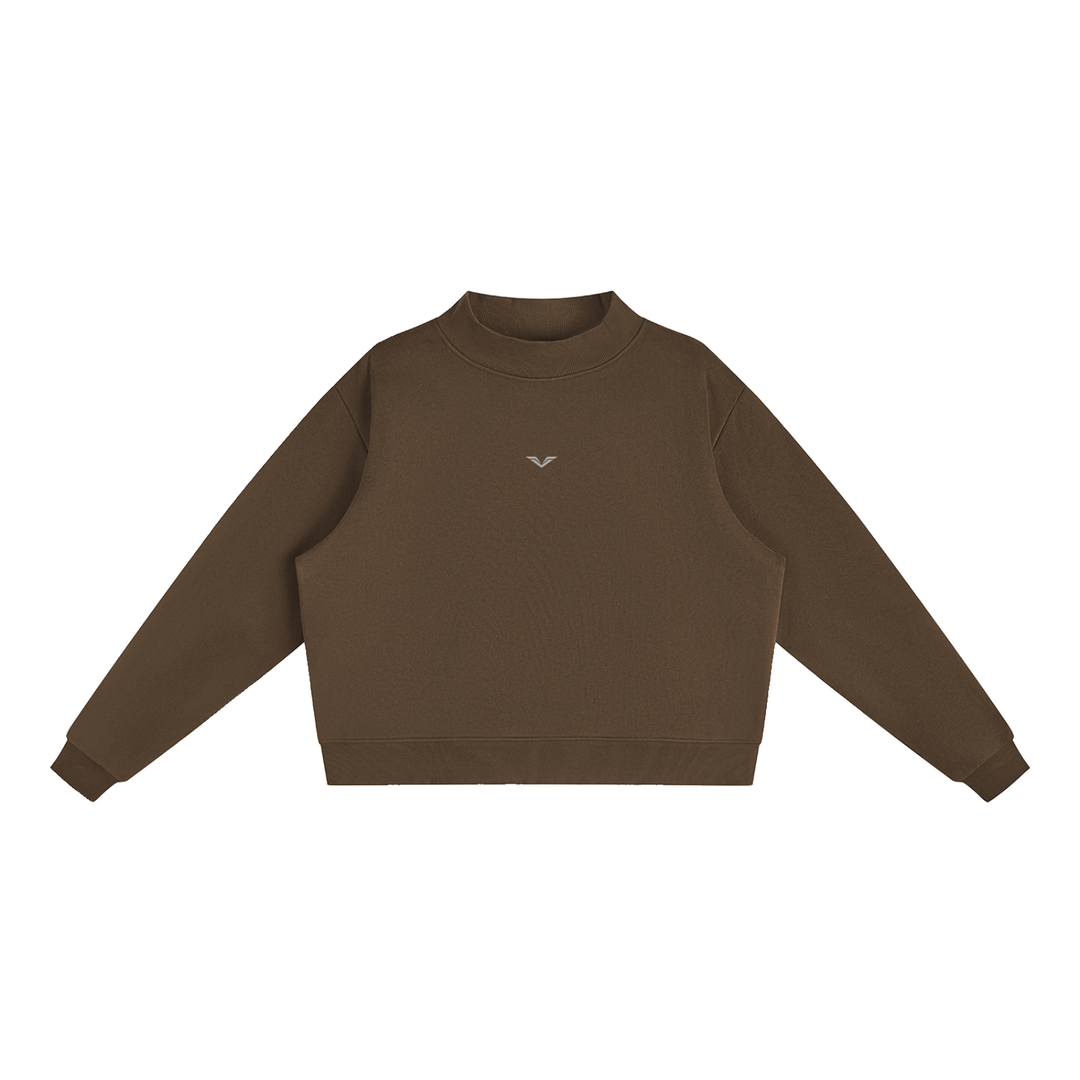 men brand Essential Fleece Mock-Neck Crew Sweatshirt