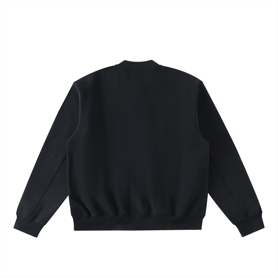 men brand Essential Zip-Up Fleeced Varsity Jacket