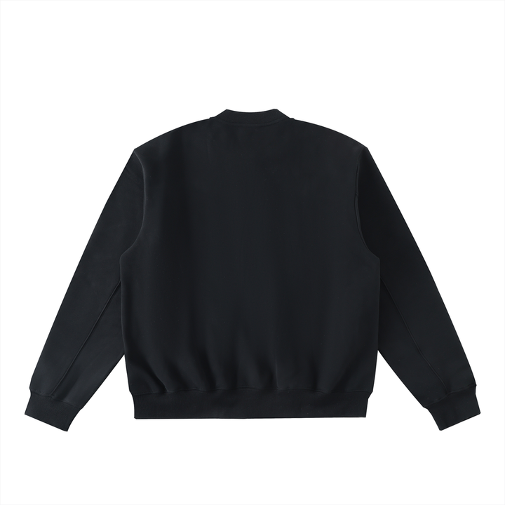 men brand Essential Zip-Up Fleeced Varsity Jacket