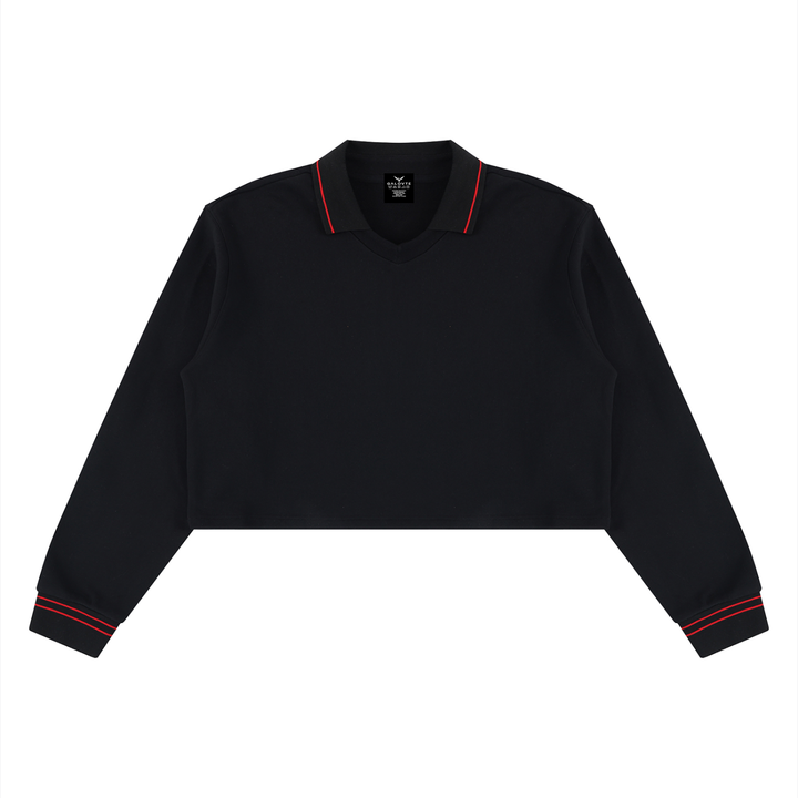 Women’s  hoddies Crop Collared Sweatshirt