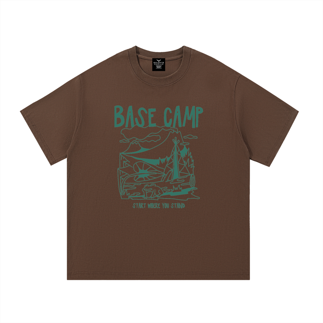 hiking lover Base Camp Start Where You Stand Line Art Tee