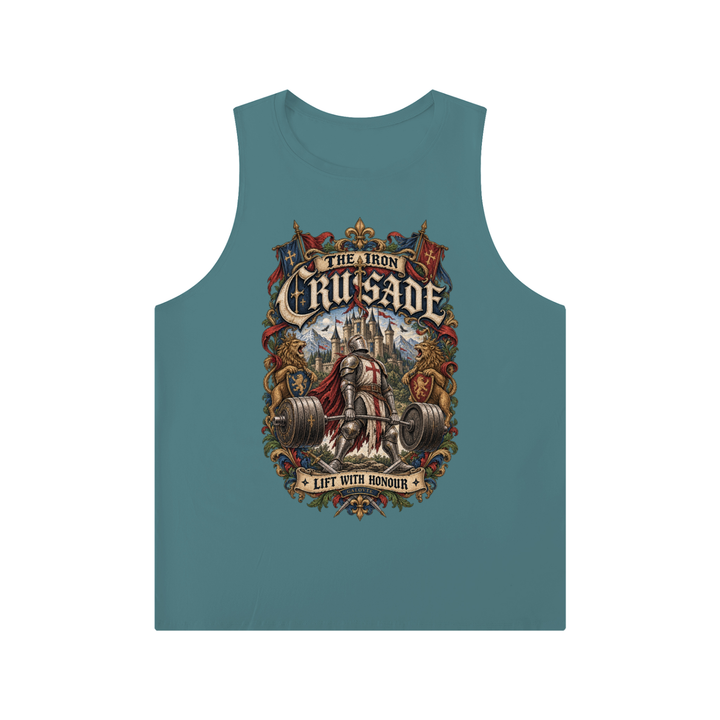 MEN GYM Solid Color Crewneck Tank Top