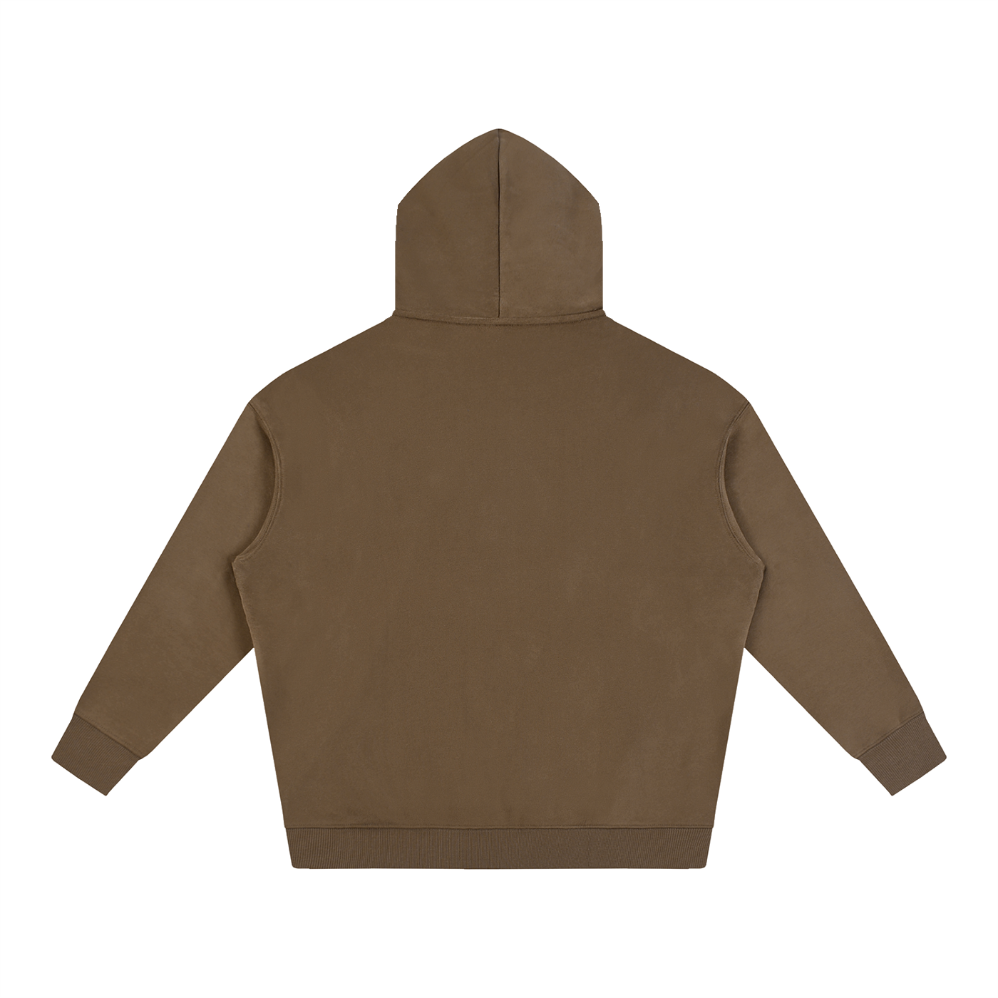Best Cat Dad Ever Retro Sunset Hoodie in Brown, back view.