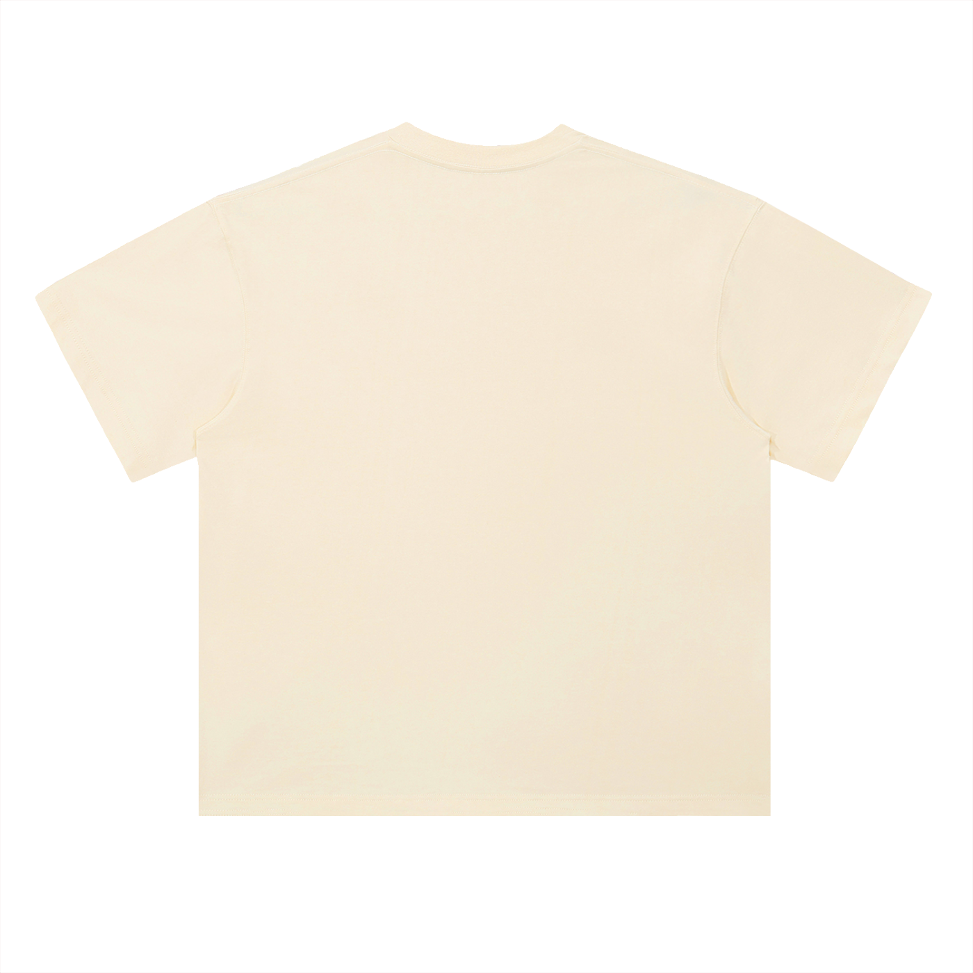 I Suck At Hiking Funny Cartoon Bear Tee in Milk Apricot, back view.