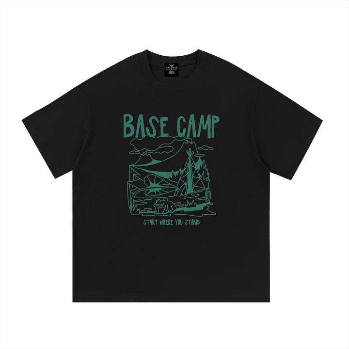 hiking lover Base Camp Start Where You Stand Line Art Tee