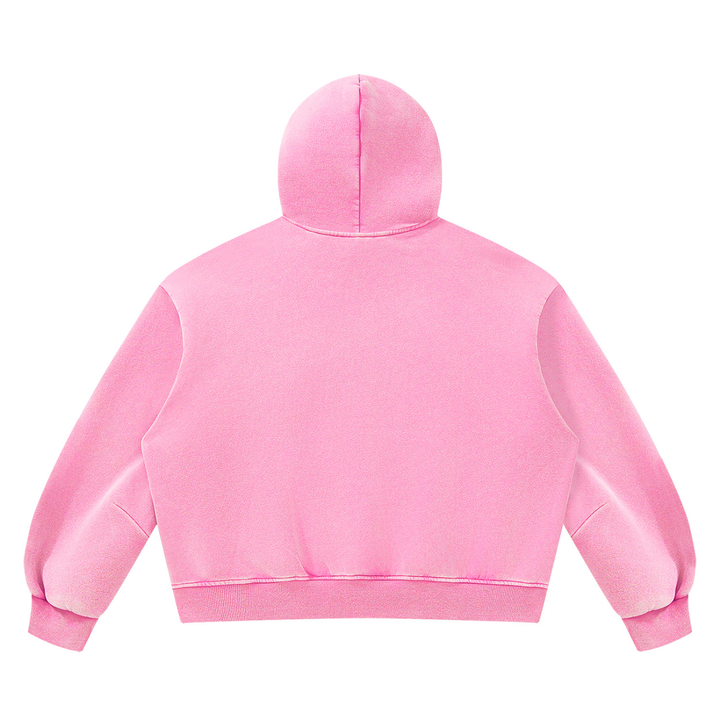 WOMEN HODDIES Vintage Wash Boxy Fleece Hoodie