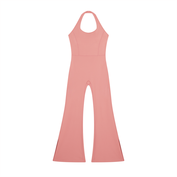 Women’s brand t shirt  Halter Flared Jumpsuit