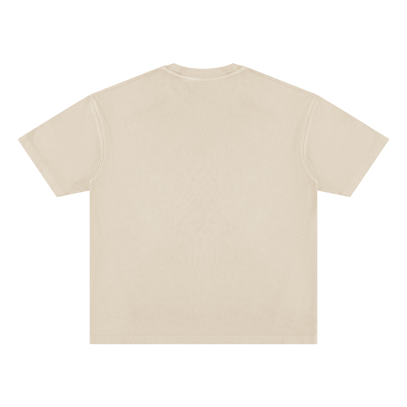 Hiking Bear Left-Chest Vintage Wash Tee in Apricot, back view.