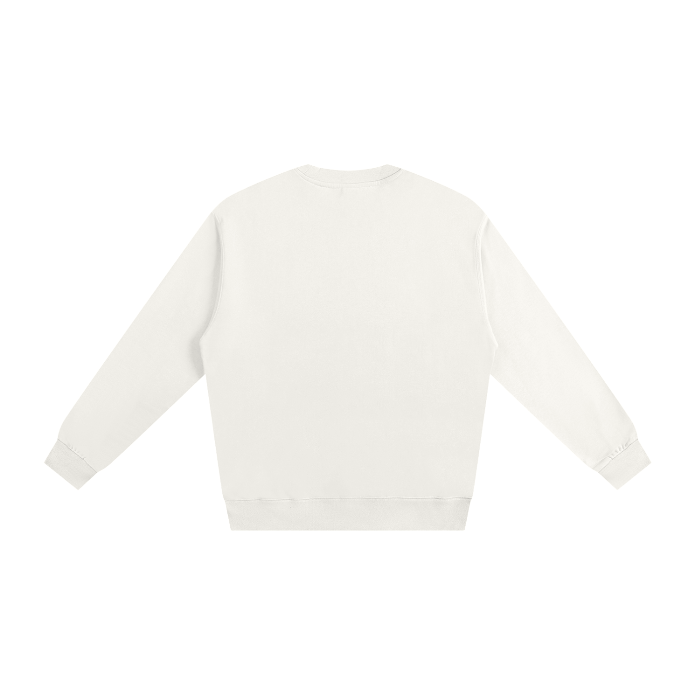 Mom Floral Heart Word Cloud Sweatshirt in White, back view.