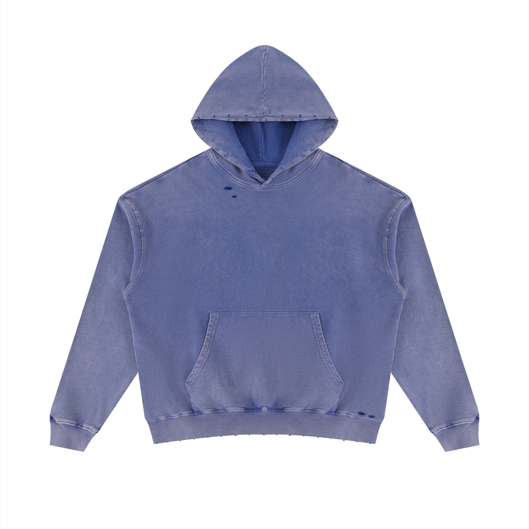 WOMEN HODDIES  Mineral Wash Distressed Hoodie