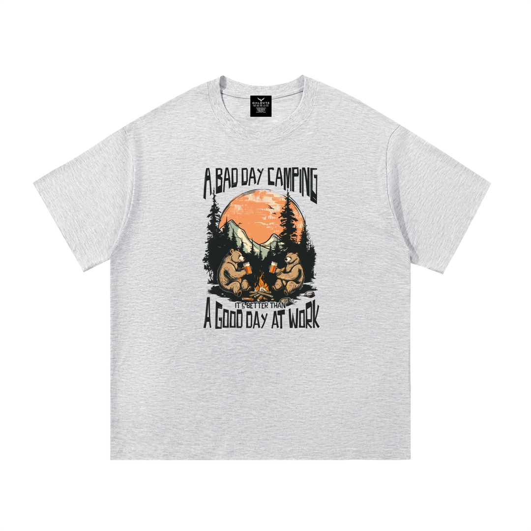 hiking lover A Bad Day Camping Beats A Good Day At Work Tee