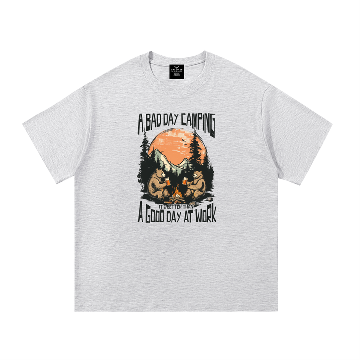 hiking lover A Bad Day Camping Beats A Good Day At Work Tee