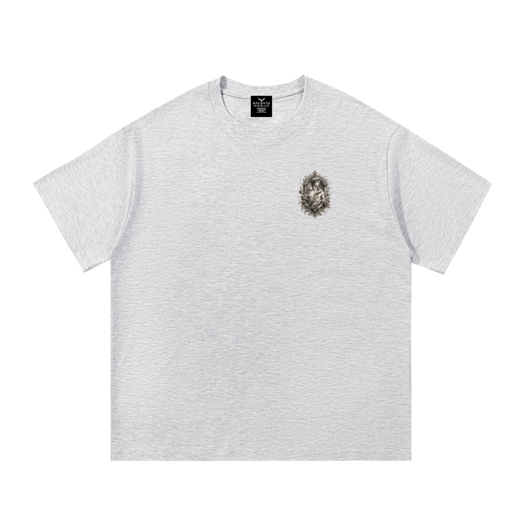 men graphic Baroque Statue Crest Left-Chest Cotton Tee
