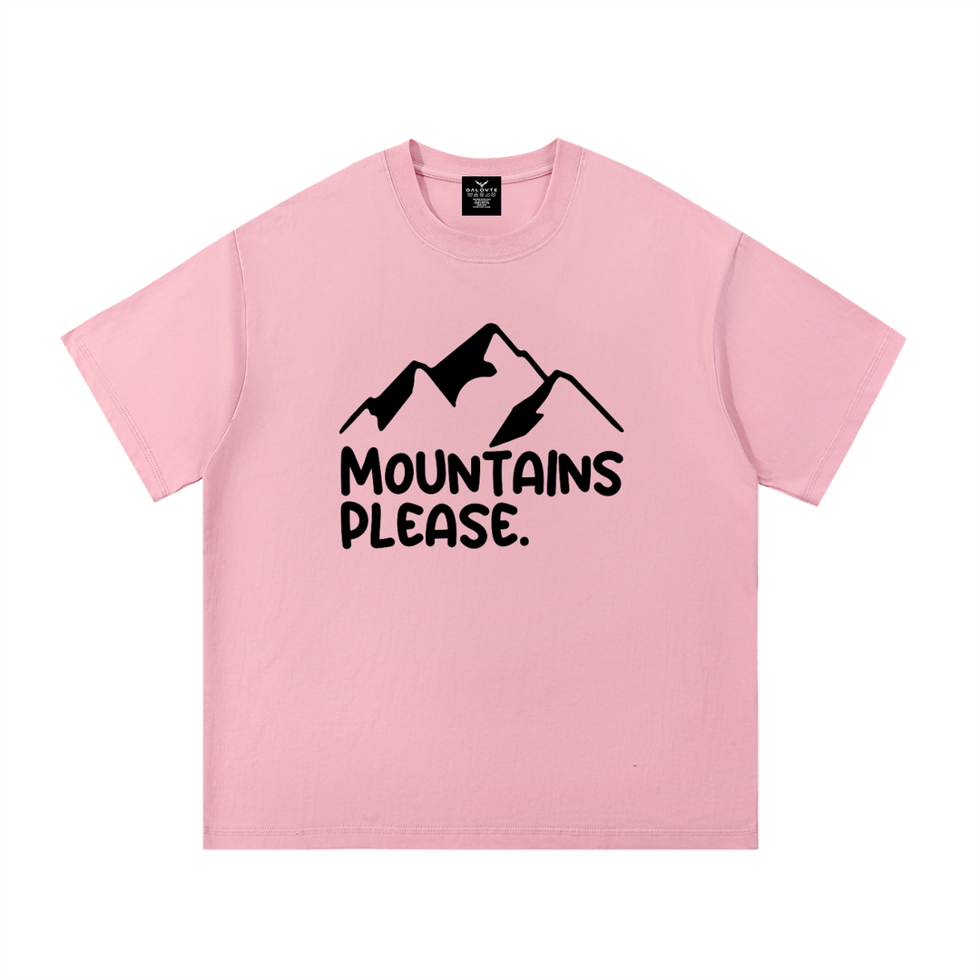 hiking lover Mountains Please Minimal Line Mountain Tee