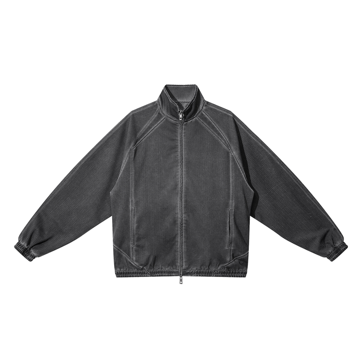 MEN HODDIES  Vintage Wash Full Zip Mesh Jacket