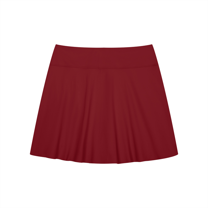Women SKIRT A-Line Contrast Panel Slit Skirt