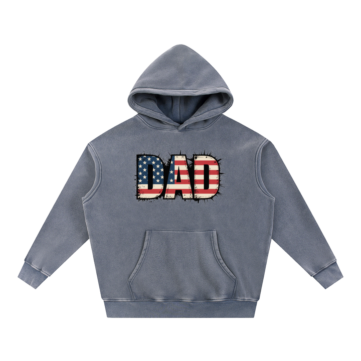 DAD LOVER UNISEX Snow Wash Fleece Oversize Hoodie