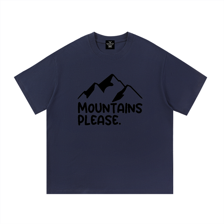 hiking lover Mountains Please Minimal Line Mountain Tee