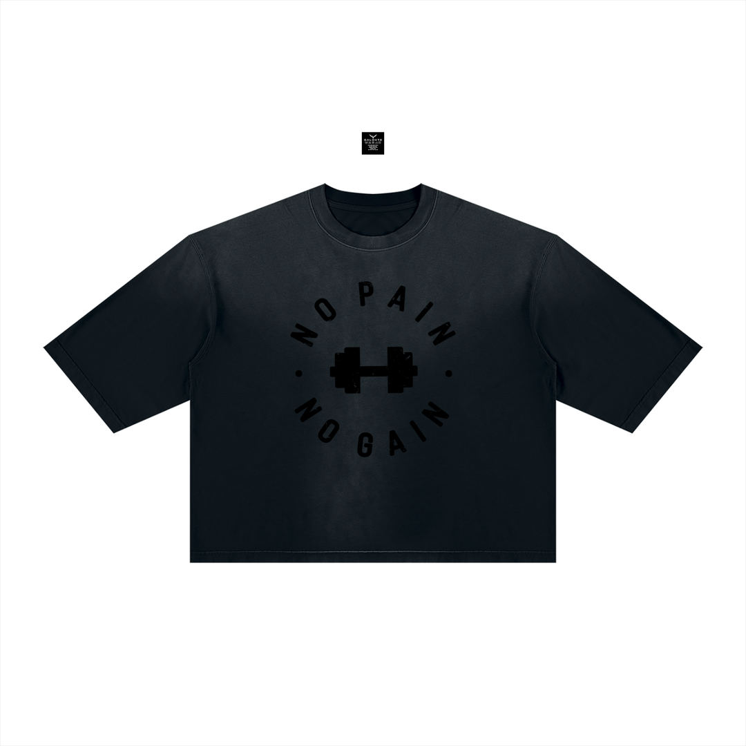 WOMEN GYM WEAR Vintage Wash Sunfade Boxy T-Shirt