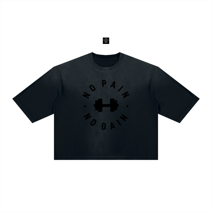 WOMEN GYM WEAR Vintage Wash Sunfade Boxy T-Shirt