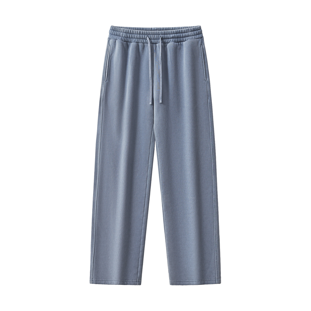 WOMEN PENT Frayed Enzyme Washed Fleece Sweatpants