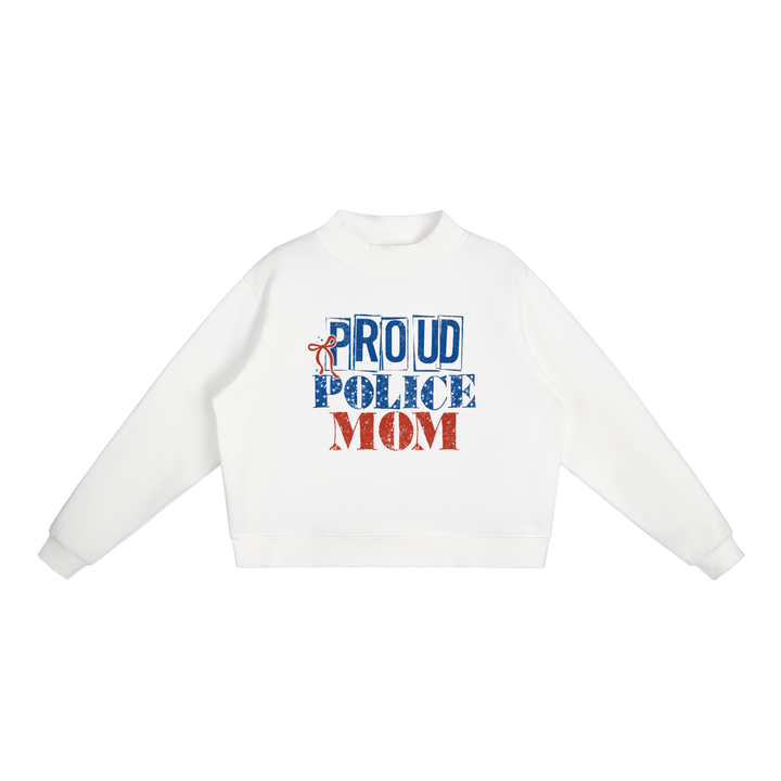 mom lover Proud Police Mom Distressed Type Sweatshirt