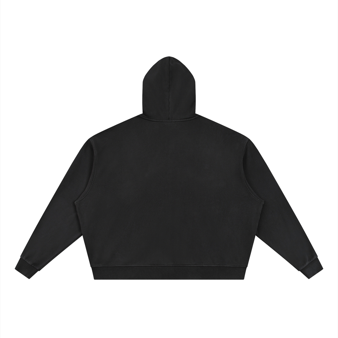men brand Vintage Wash Full Zip Boxy Hoodie