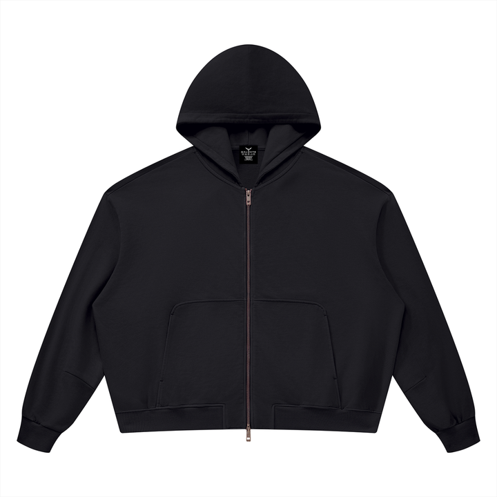 WOMEN HODDIES  Vintage Wash Boxy Full Zip Hoodie