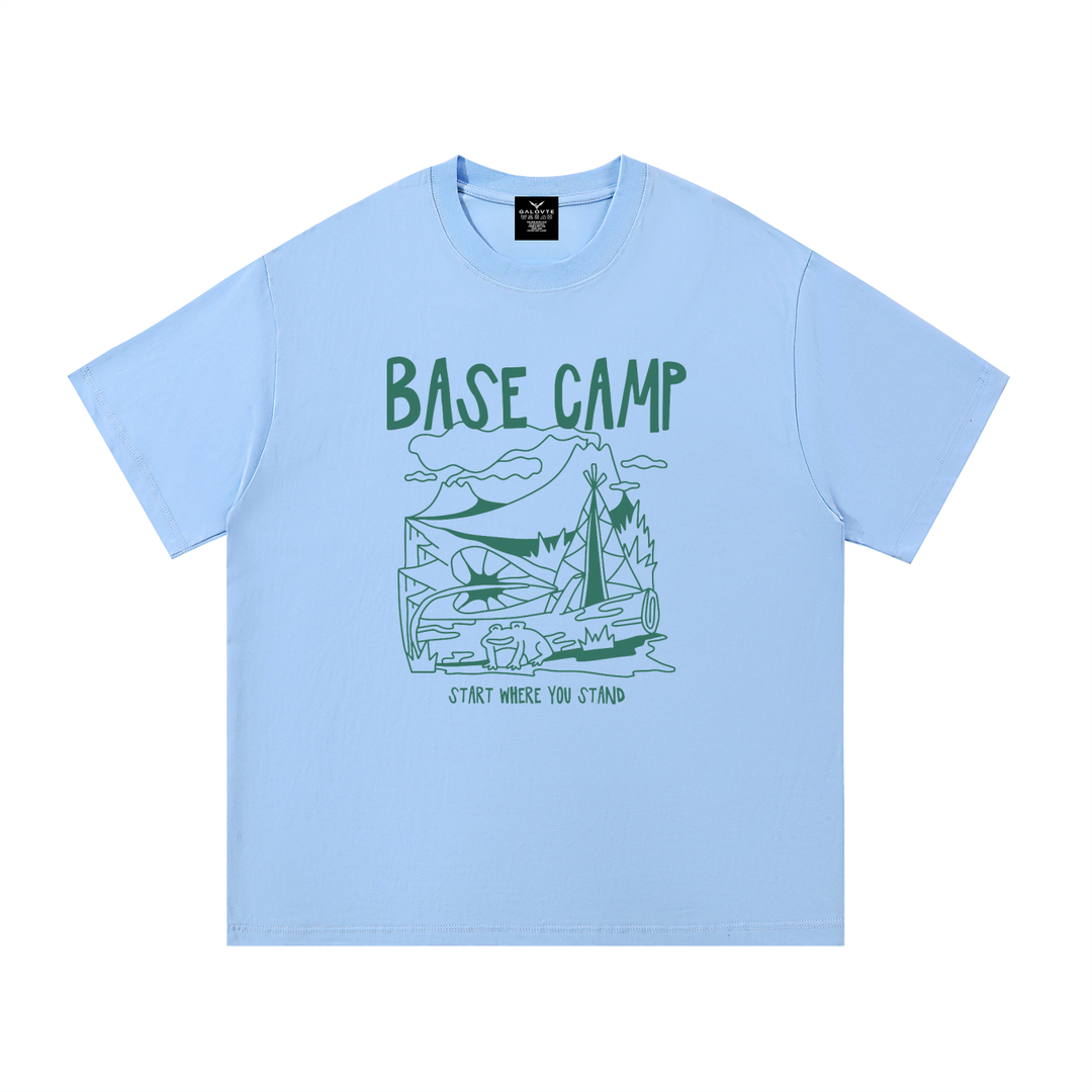 hiking lover Base Camp Start Where You Stand Line Art Tee