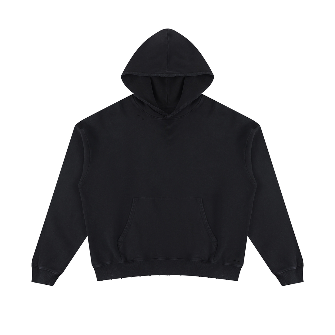 WOMEN HODDIES  Mineral Wash Distressed Hoodie