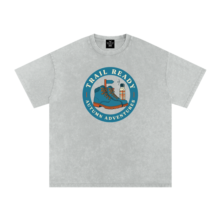 HIKING LOVER Snow Washed Oversized Cotton T-Shirt