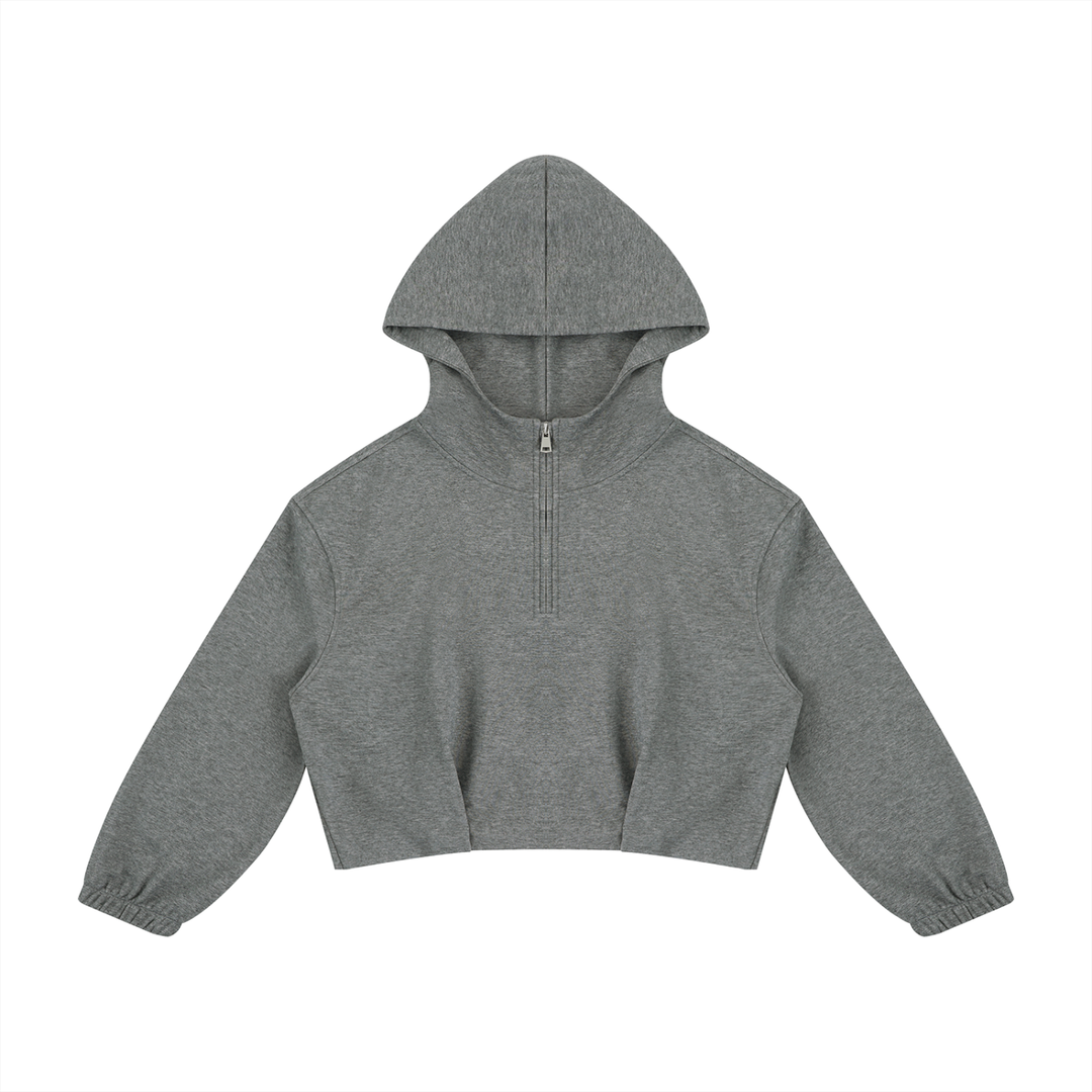 Women HODDIES  Boxy Quarter-Zip Hoodie