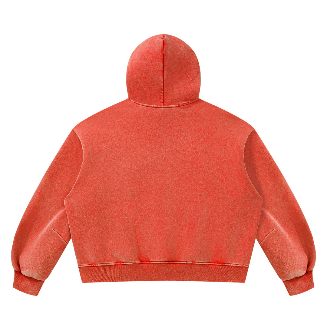 WOMEN HODDIES Vintage Wash Boxy Fleece Hoodie
