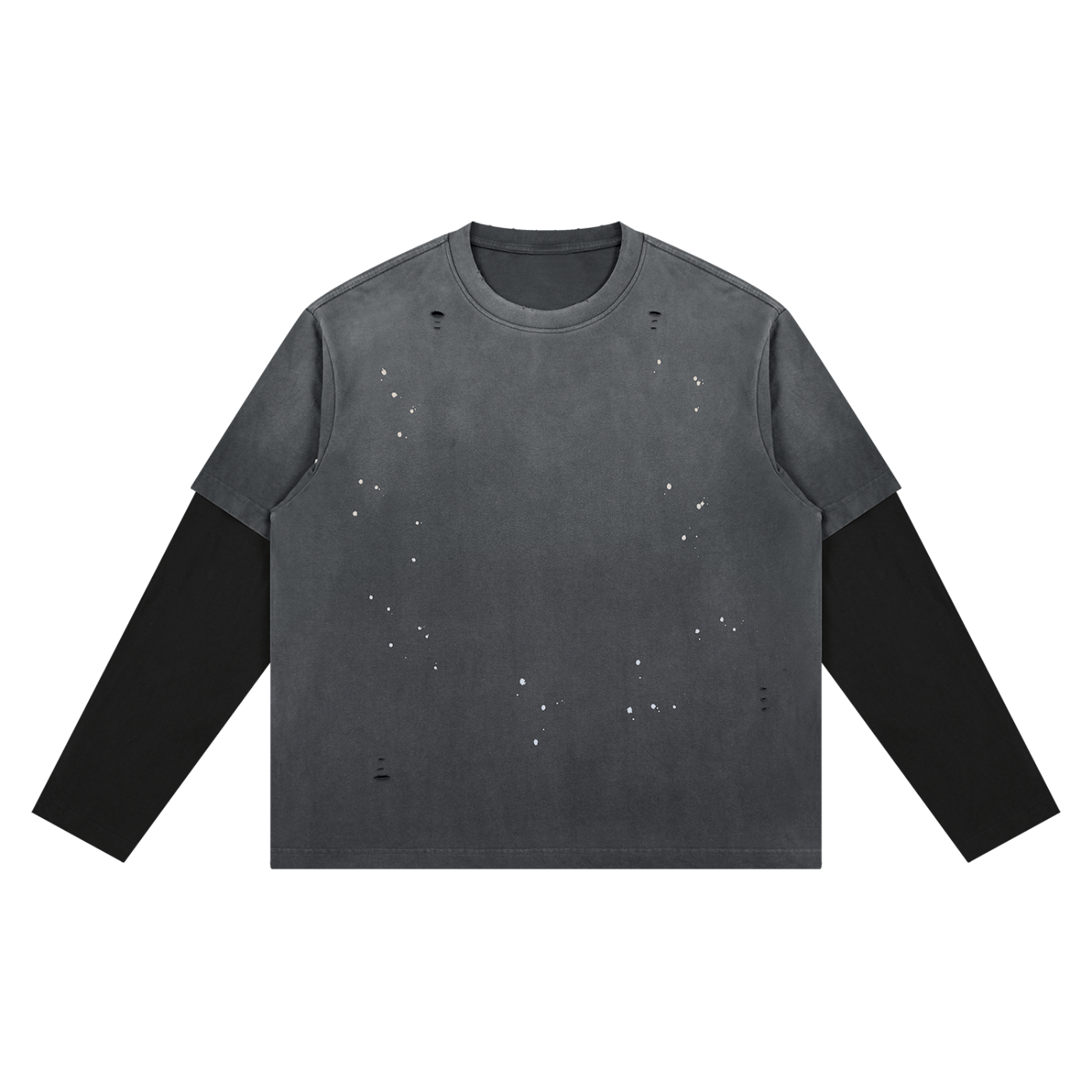 men brand Unisex Vintage Wash Distressed Layer T-Shirt