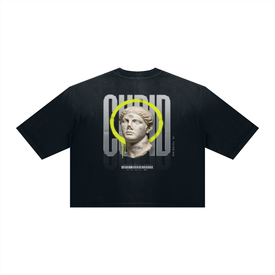 MEN GRAPHIC Vintage Wash Sunfade Boxy T-Shirt