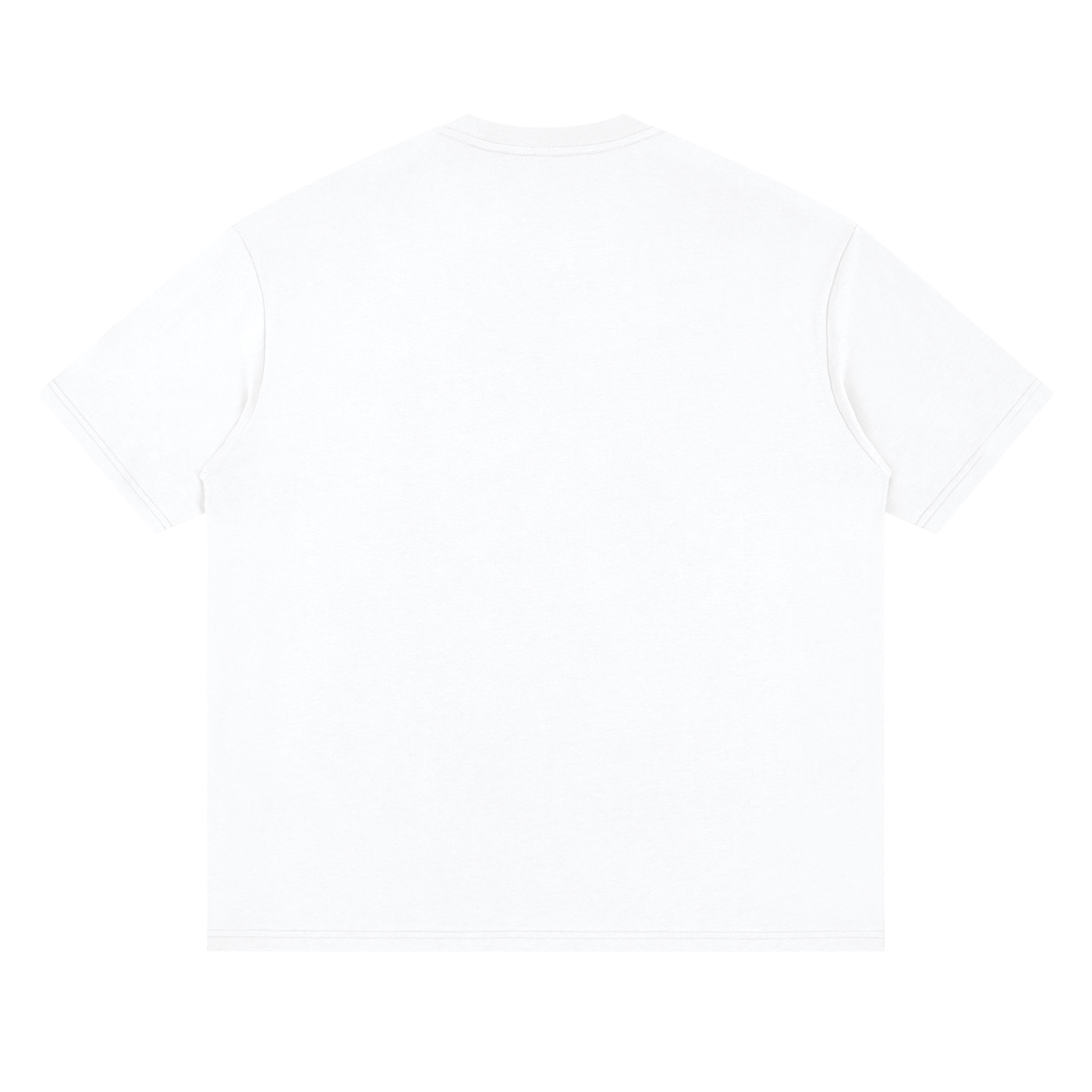 Summit Hiker Silhouette Tonal Print Tee in Lucent White, back view.