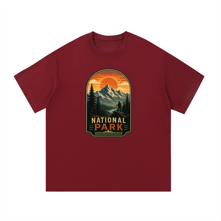 hiking lover National Park Explore Dream Discover Badge Tee