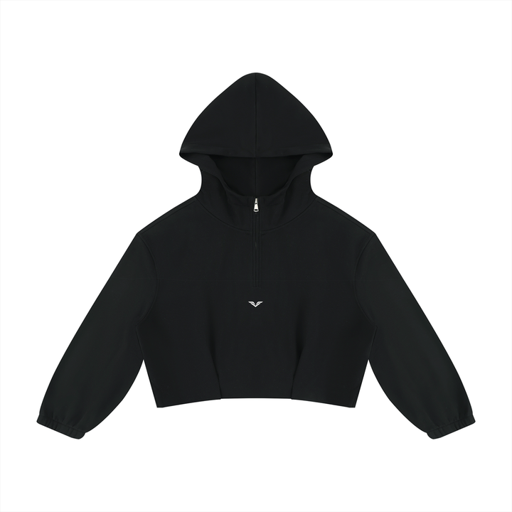 Women’s HODDIES V Boxy Quarter-Zip Hoodie